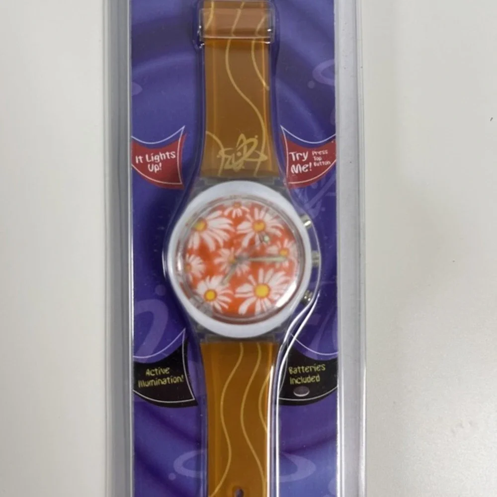 Vintage ATOMIC WAVE Glowtronix Glow WATCH Illuminated Light Up Fashion Rave NEW‎